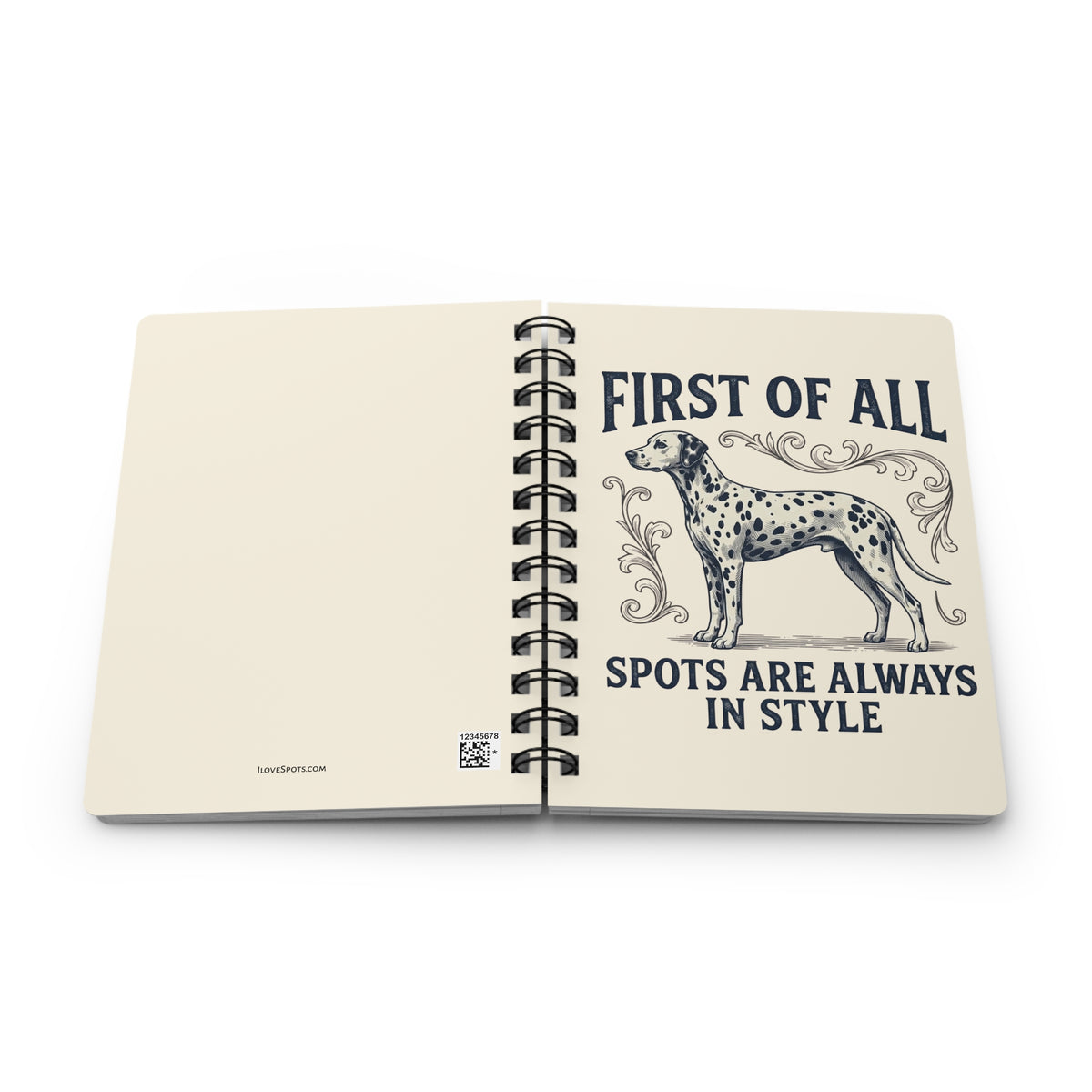First Of All Spots Are Always In Style - Spiral Journal - Ivory