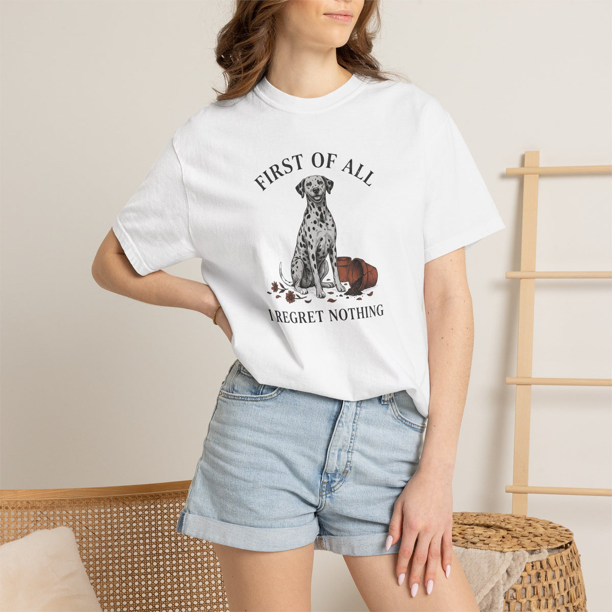 First of All I Regret Nothing - Comfort Color 1717 T-Shirt