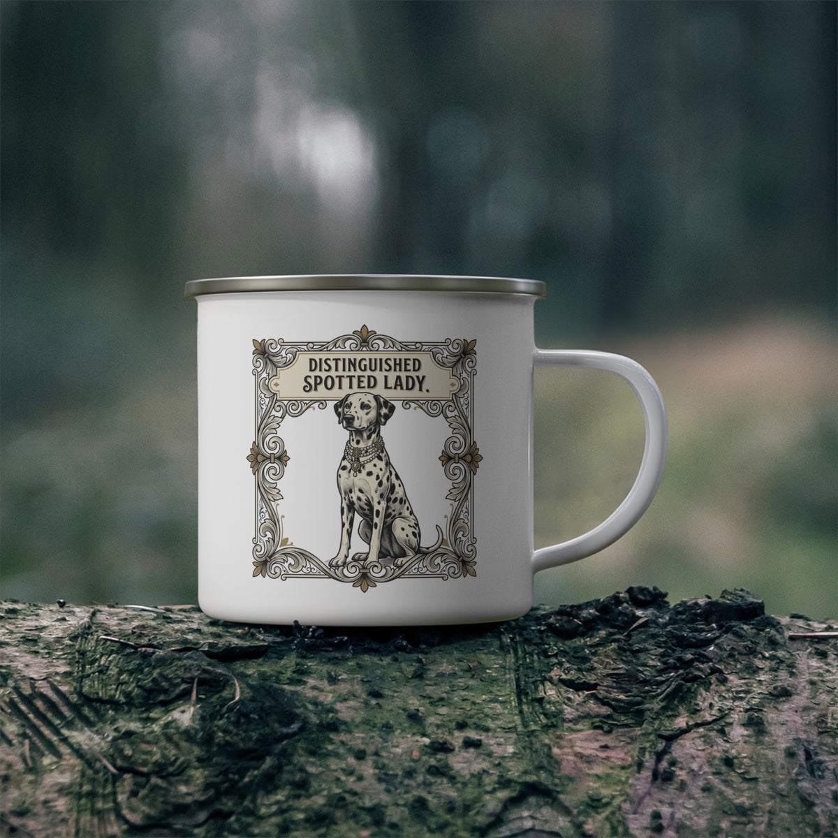 Distinguished Spotted Lady - Enamel Mug 12oz