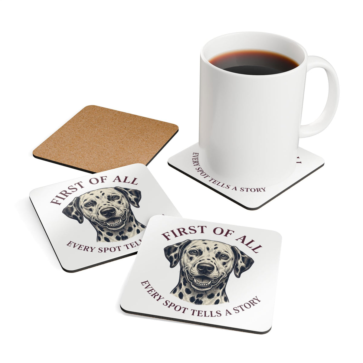 First of All Every Spot Tells A Story - Corkwood Coaster Set
