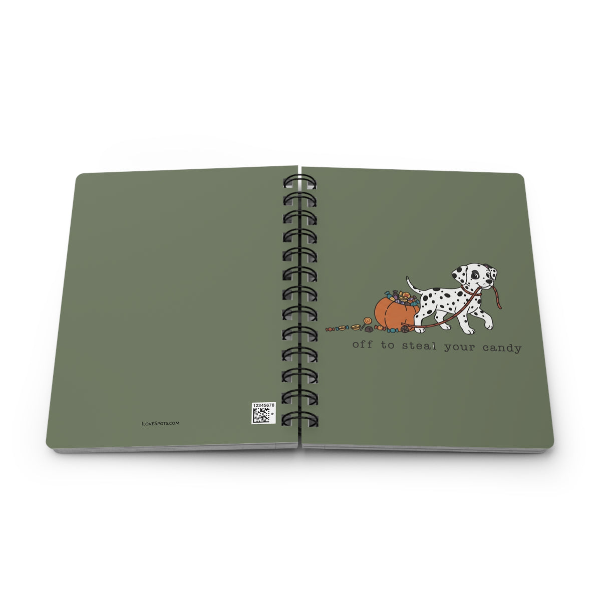 Off To Steal Your Candy - Spiral Journal - Moos