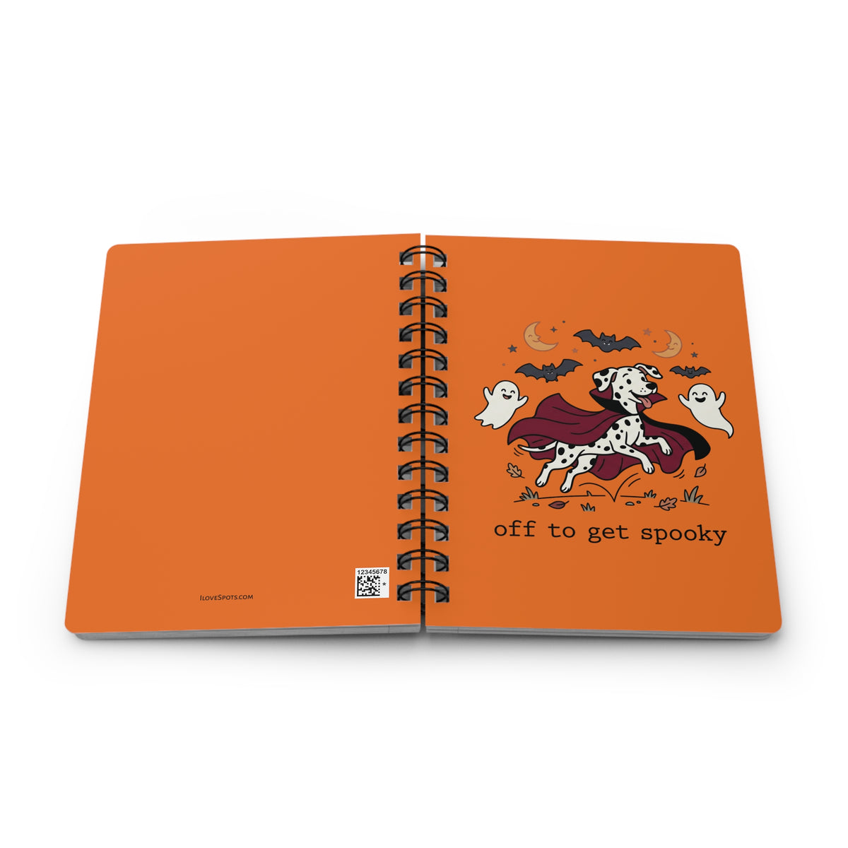 Off To Get Spooky - Spiral Journal - Orange