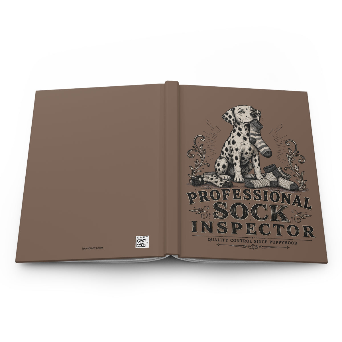 Professional Sock Inspector - Hardcover Journal - Espresso