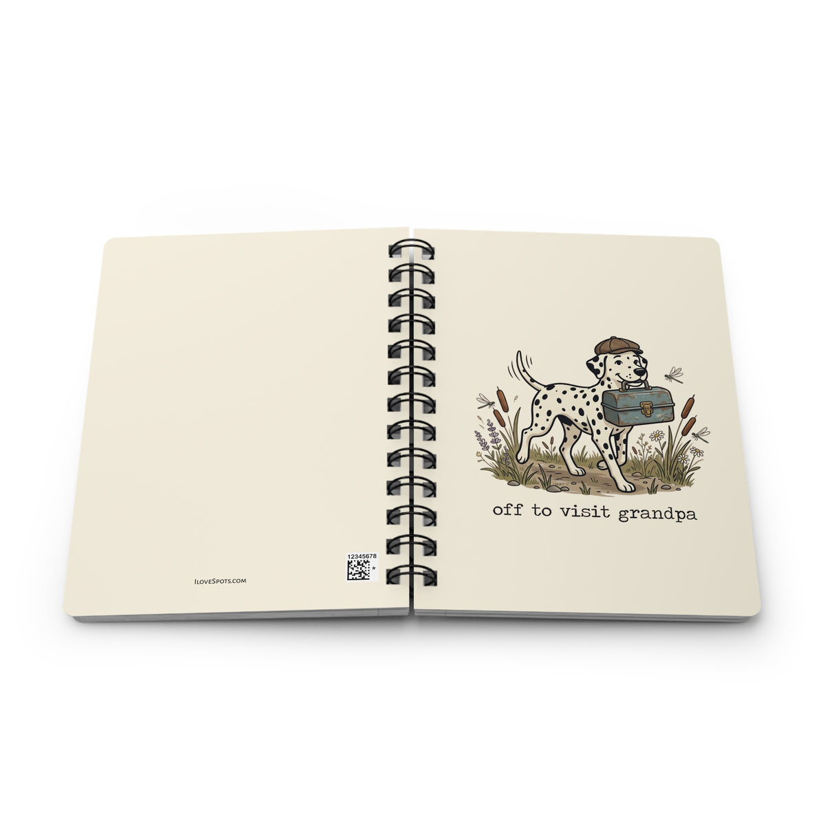 Off To Visit Grandpa - Spiral Journal - Ivory