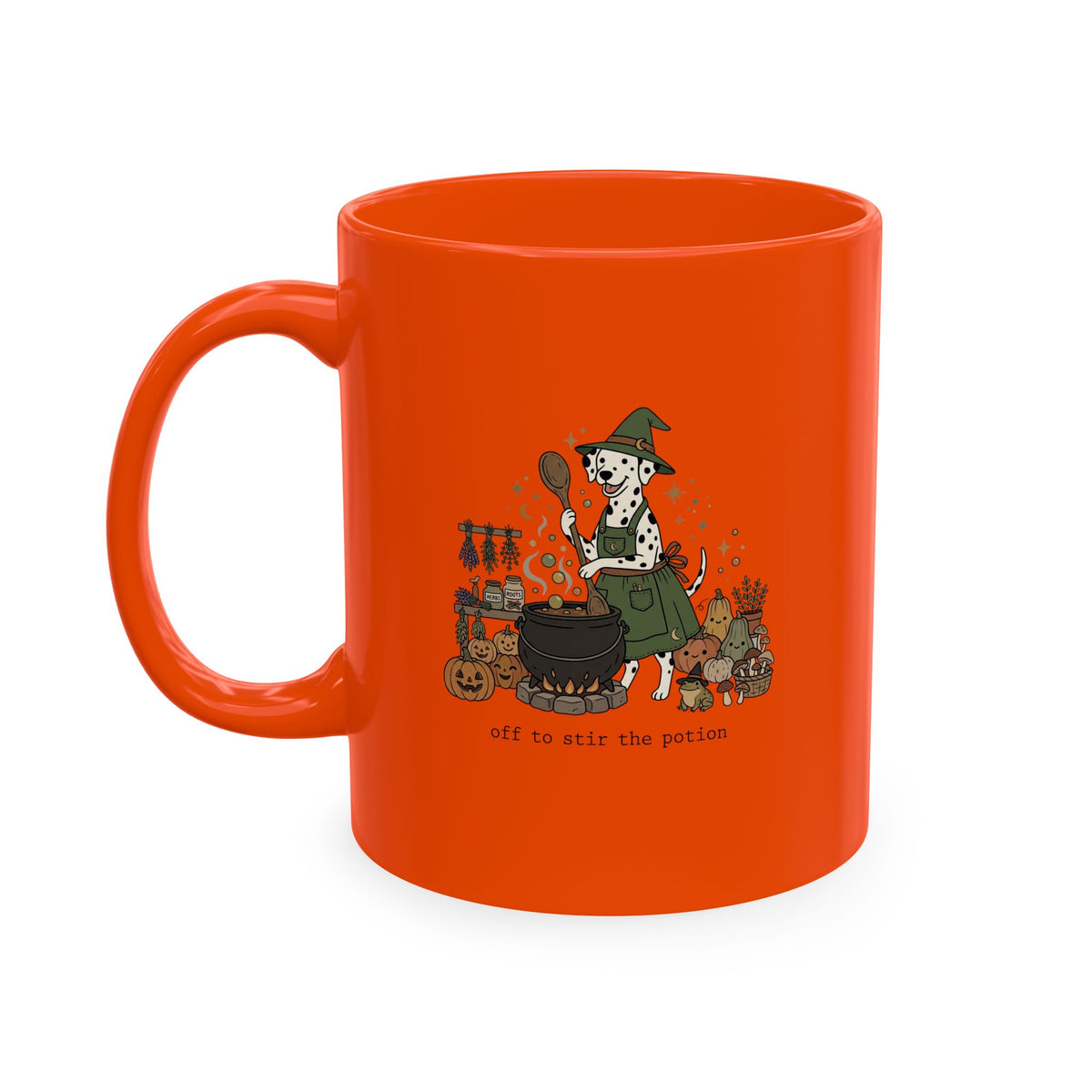 Off To Stir The Potion - Ceramic Mug 11oz - Orange