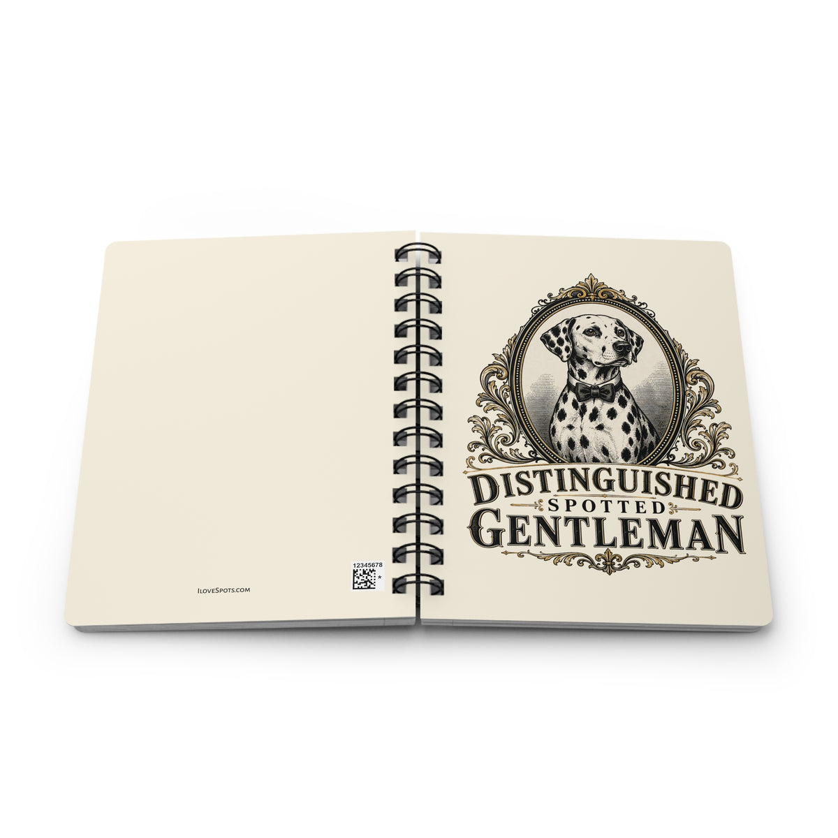 Distinguished Spotted Gentleman - Spiral Journal - Ivory