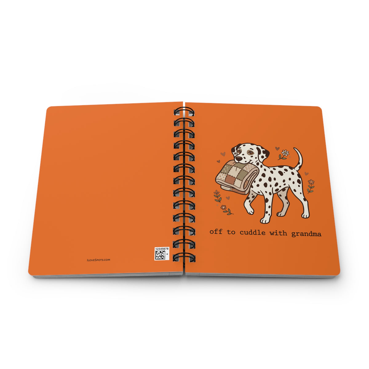 Off To Cuddle Grandma - Spiral Journal - Orange