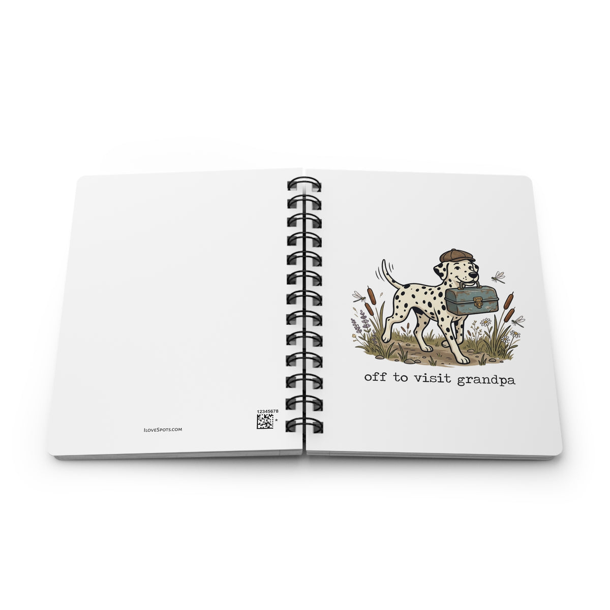 Off To Visit Grandpa - Spiral Journal - White