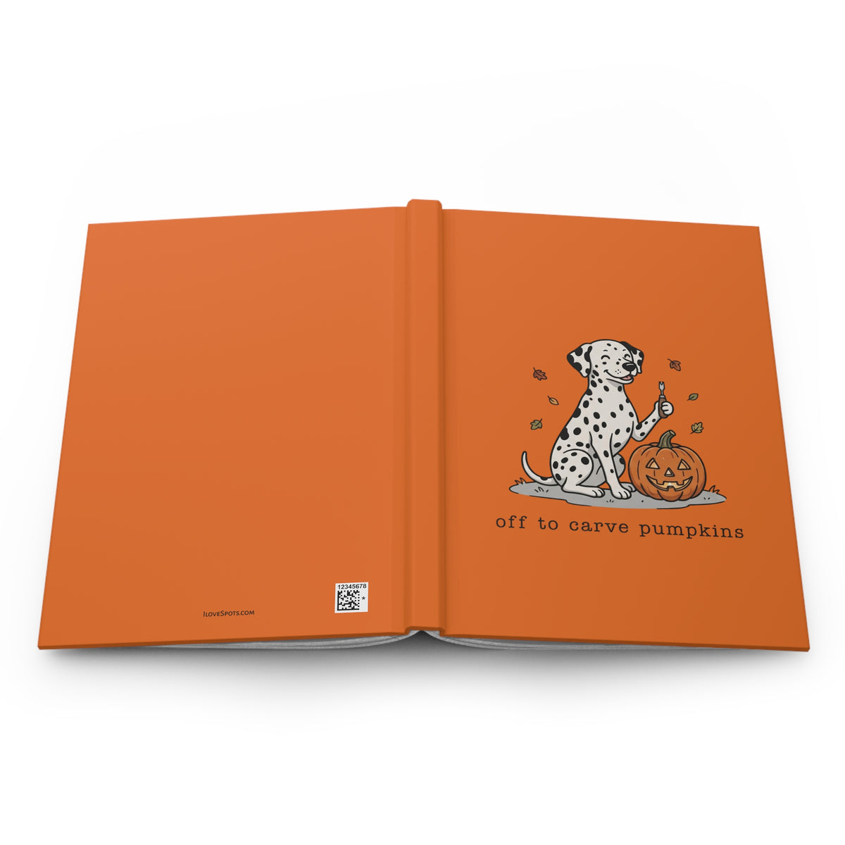 Off To Carve Pumpkins - Hardcover Journal - Orange