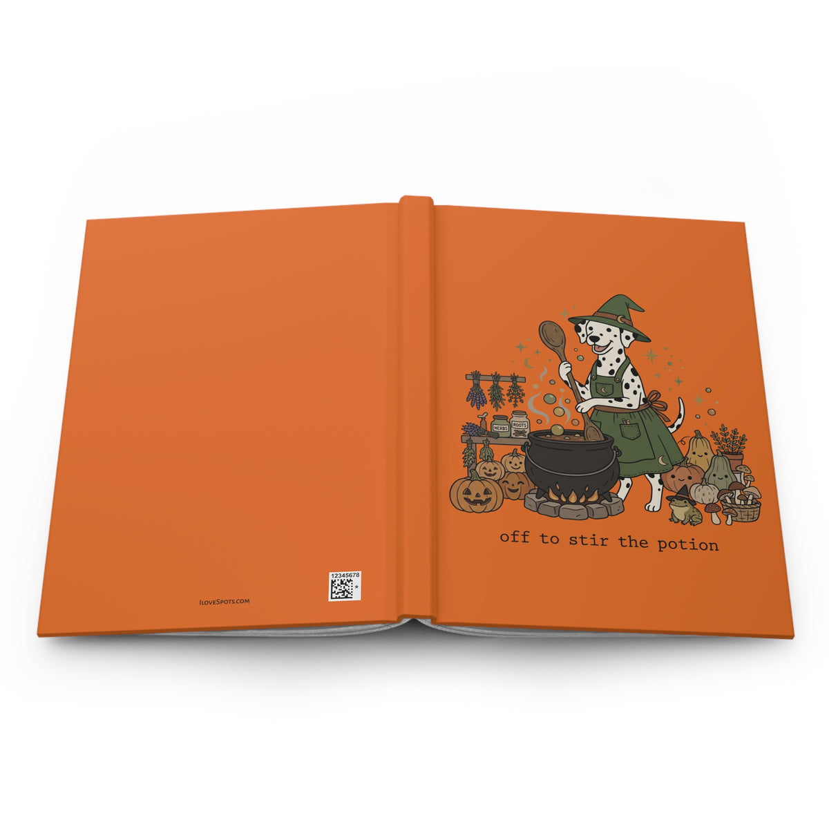 Off To Stir The Potion - Hardcover Journal - Orange
