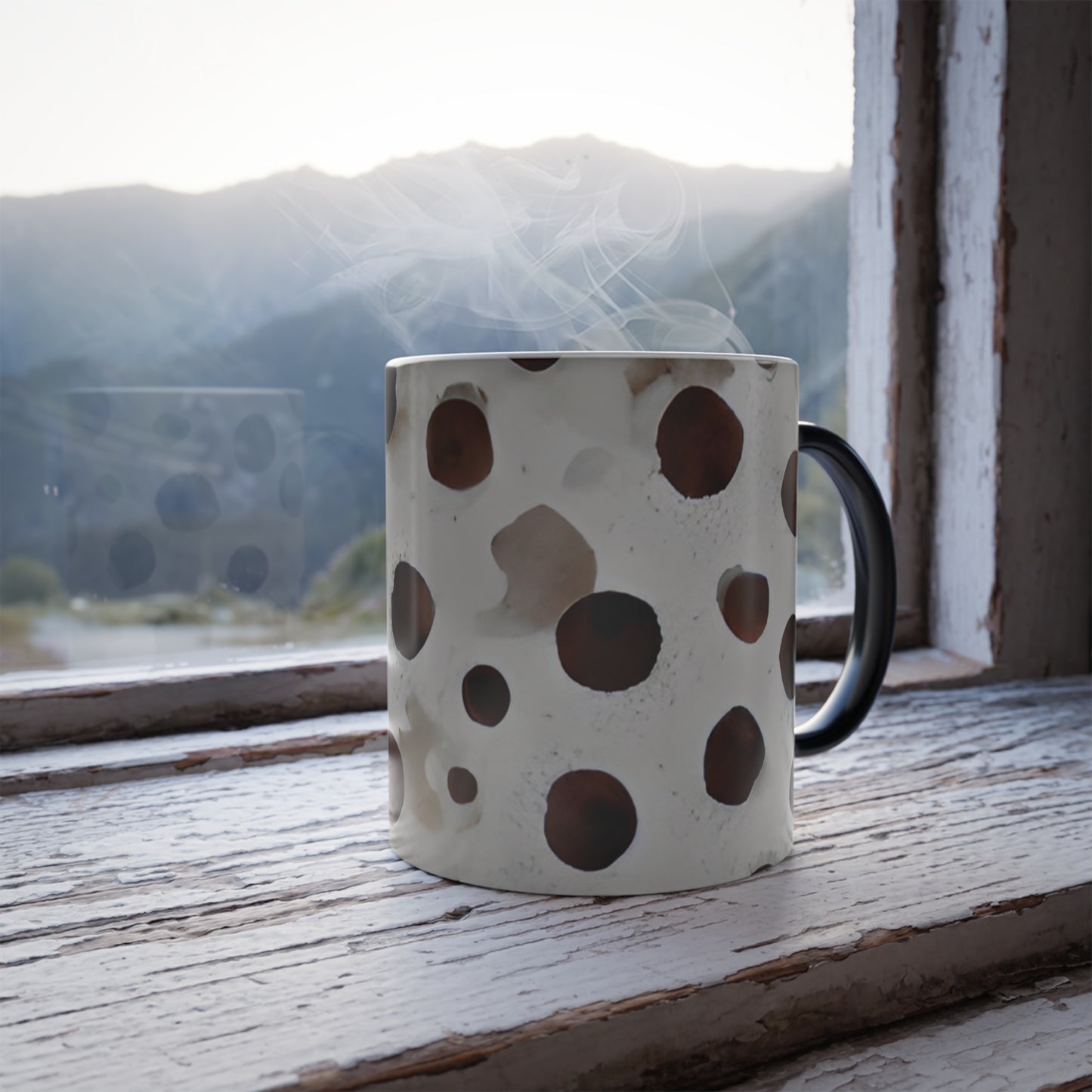 02 Liver Brown Dots Color-Changing Mug
