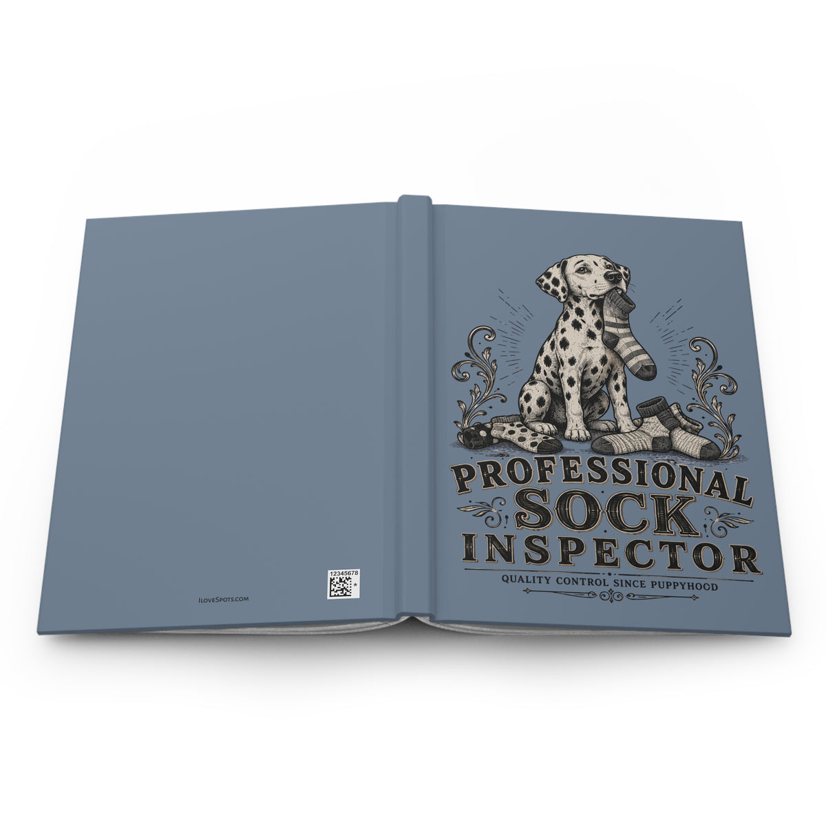 Professional Sock Inspector - Hardcover Journal - Blue Jean