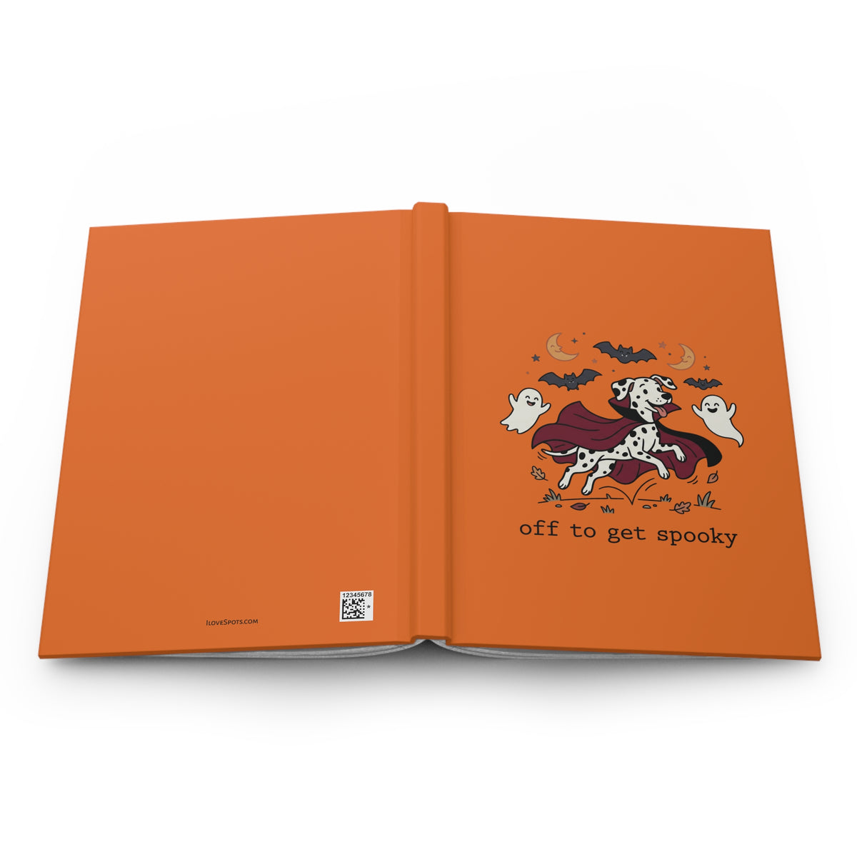 Off To Get Spooky - Hardcover Journal - Orange