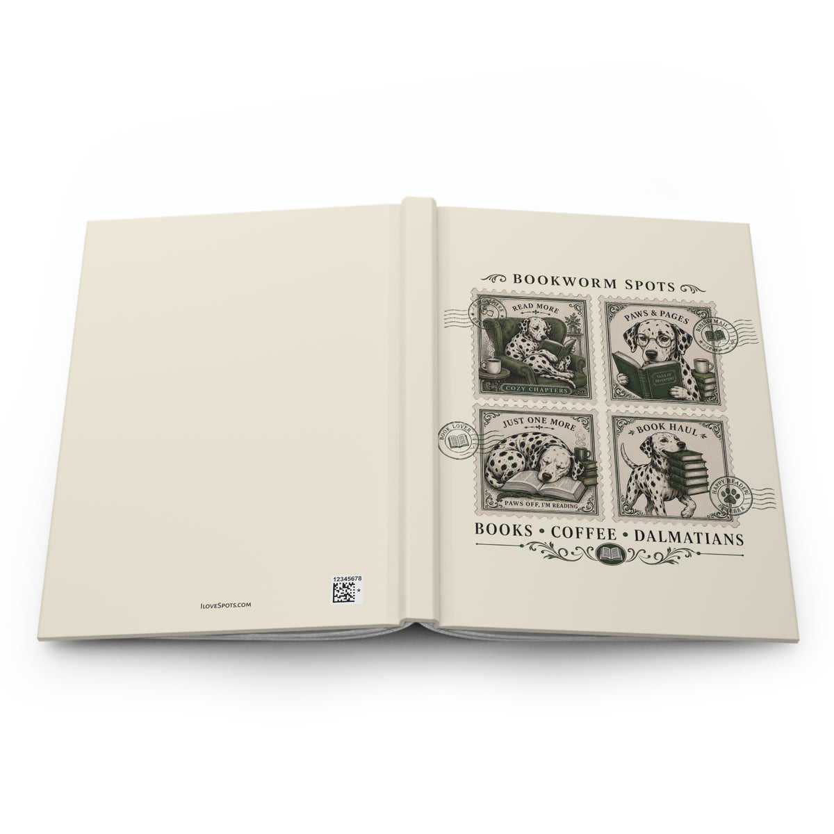 Bookworm Spots - Hardcover Journal - Ivory