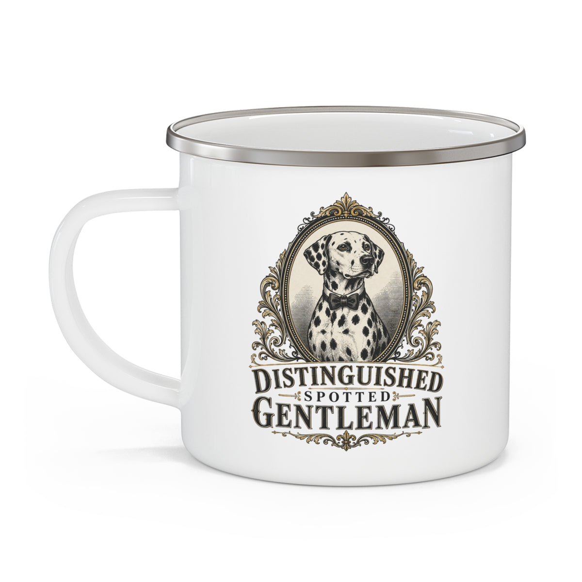 Distinguished Spotted Gentleman - Enamel Mug 12oz