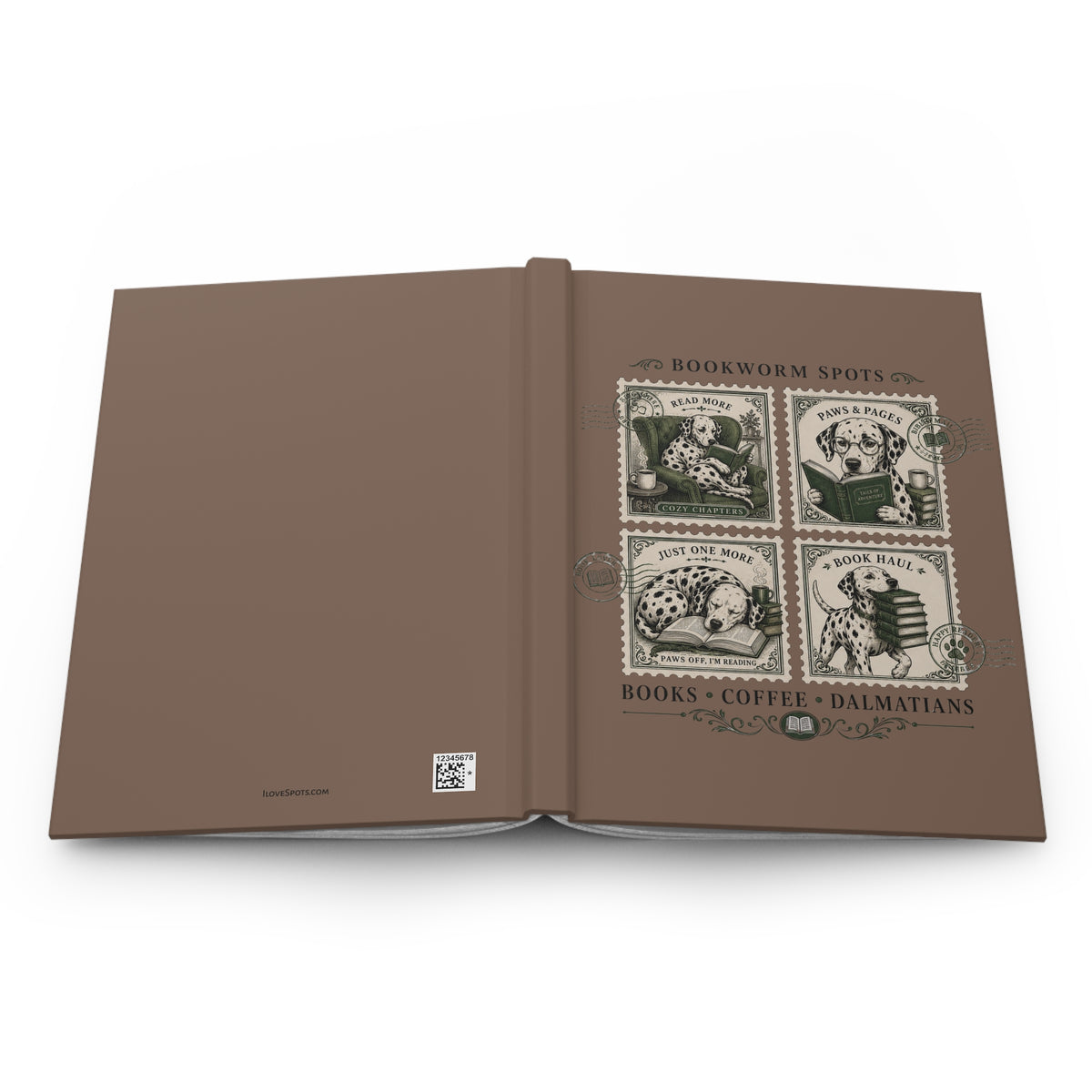 Bookworm Spots - Hardcover Journal - Espresso