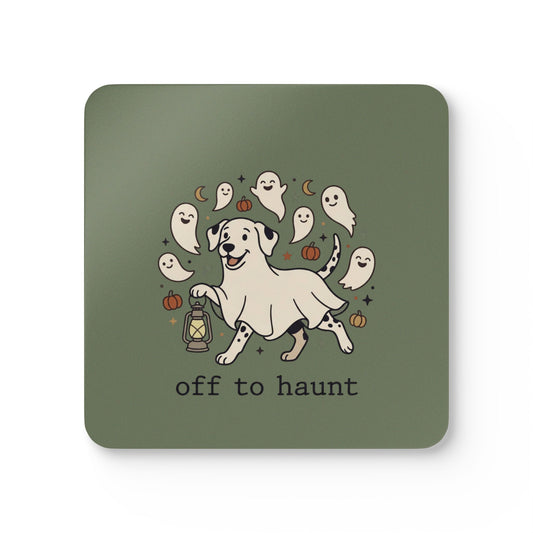 Off To Haunt - Corkwood Coaster Set - Moos