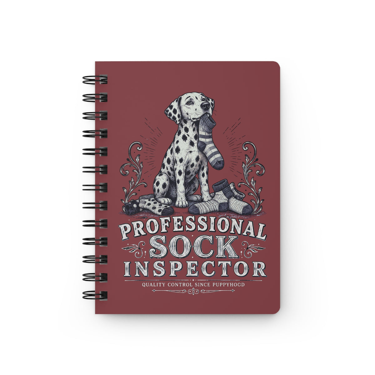 Professional Sock Inspector - Spiral Journal - Chili white