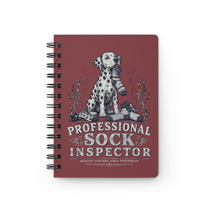 Professional Sock Inspector - Spiral Journal - Chili white