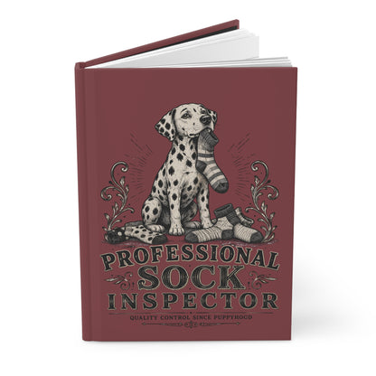 Professional Sock Inspector - Hardcover Journal - Chili