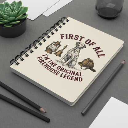 First Of All I'm The Original Firehouse Legend - Spiral Journal - Ivory