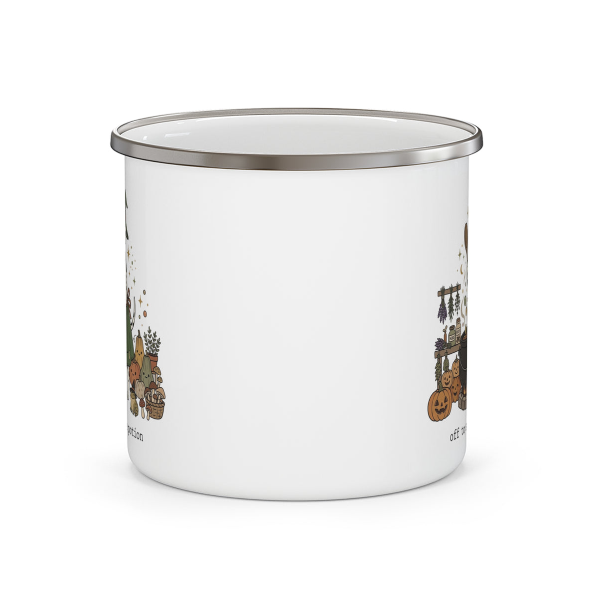 Off To Stir The Potion -  Enamel Mug 12oz