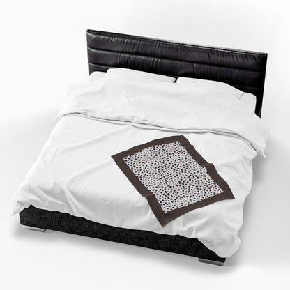 Dalmatian Liver Brown Spots Velveteen Plush Blanket