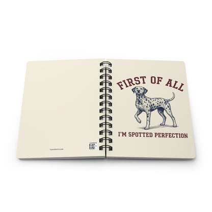 First Of All I'm Spotted Perfection - Spiral Journal - Ivory