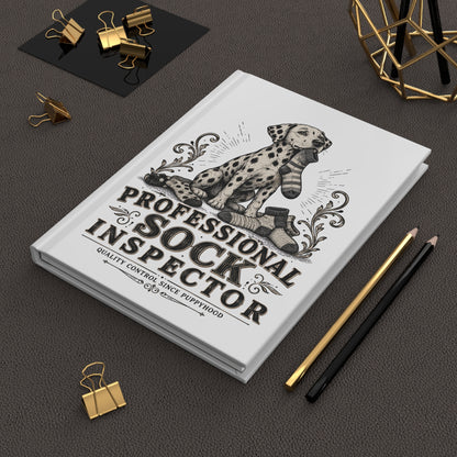 Professional Sock Inspector - Hardcover Journal - White
