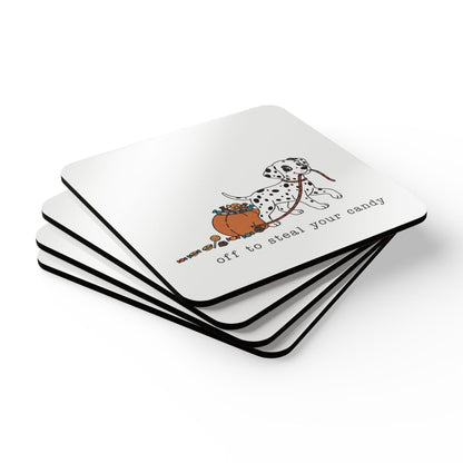 Off To Steal Your Candy - Corkwood Coaster Set