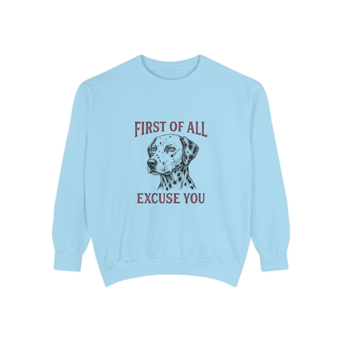 First of All Excuse You - Comfort Colors 1566 Crewneck Sweatshirt