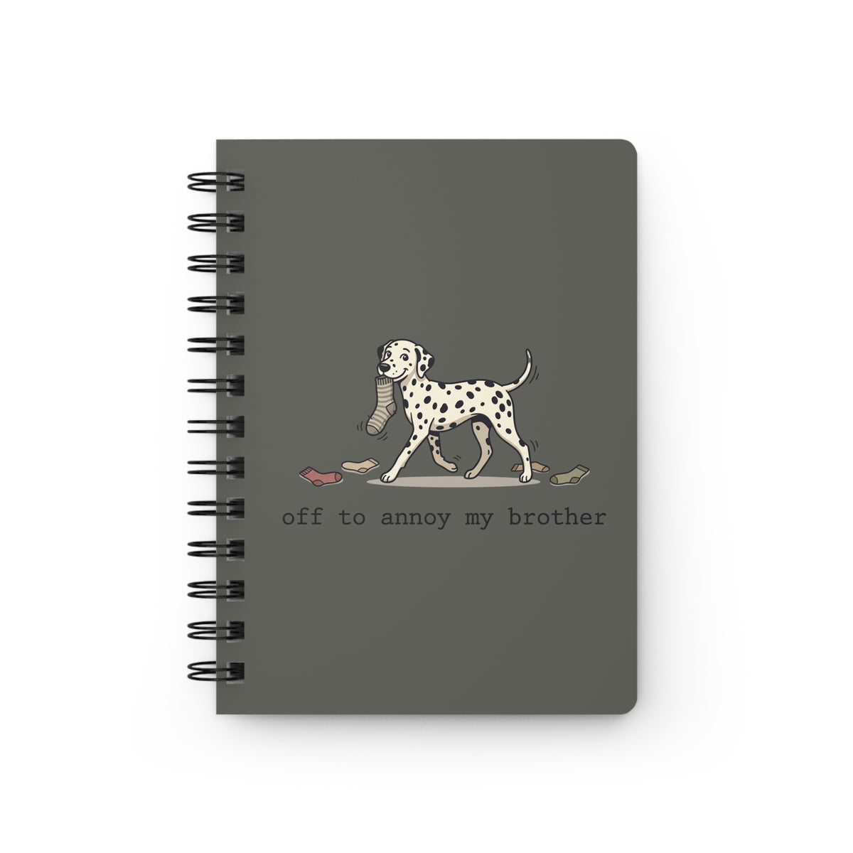 Off To Annoy My Brother - Spiral Journal - Pepper
