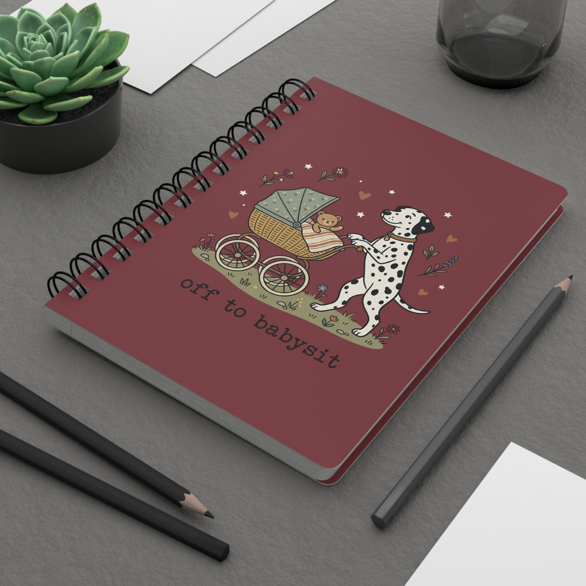Off To Babysit - Spiral Journal - Chili