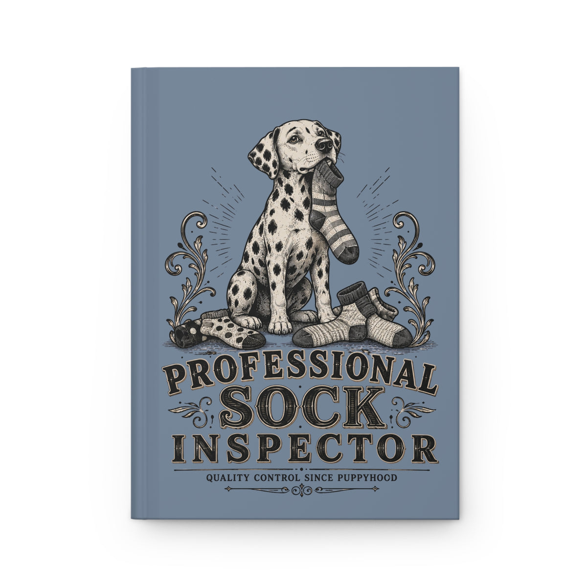 Professional Sock Inspector - Hardcover Journal - Blue Jean