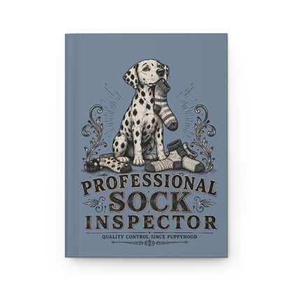 Professional Sock Inspector - Hardcover Journal - Blue Jean