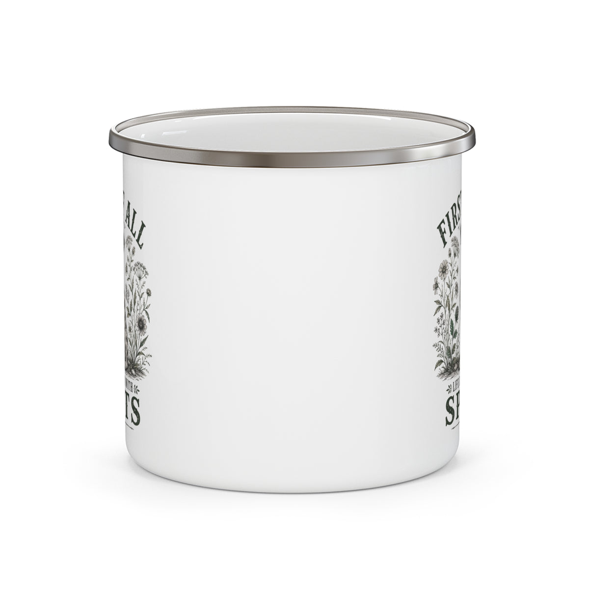First of All Life Is Better With Spots - Enamel Mug 12oz