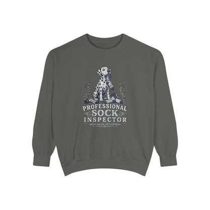 Professional Sock Inspector Sweatshirt - Funny Dalmatian Dog Crewneck