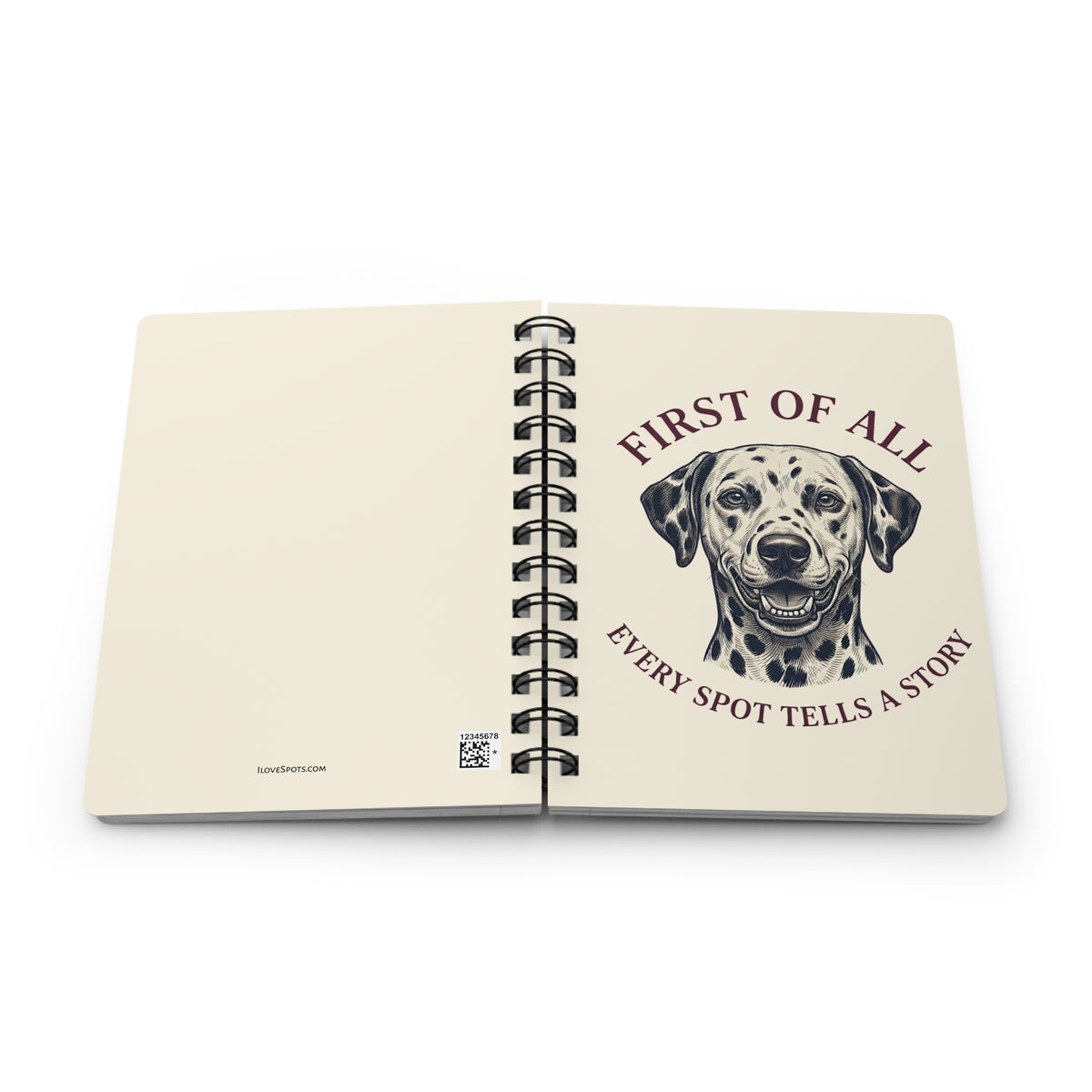First Of All Every Spot Tells A Story - Spiral Journal - Ivory