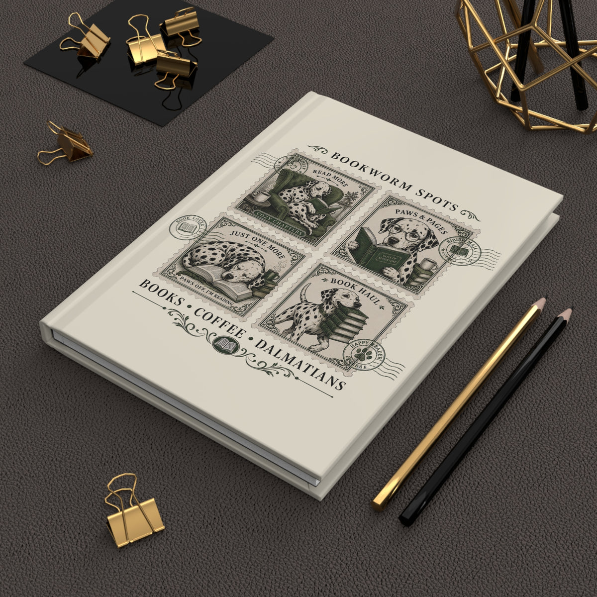 Bookworm Spots - Hardcover Journal - Ivory