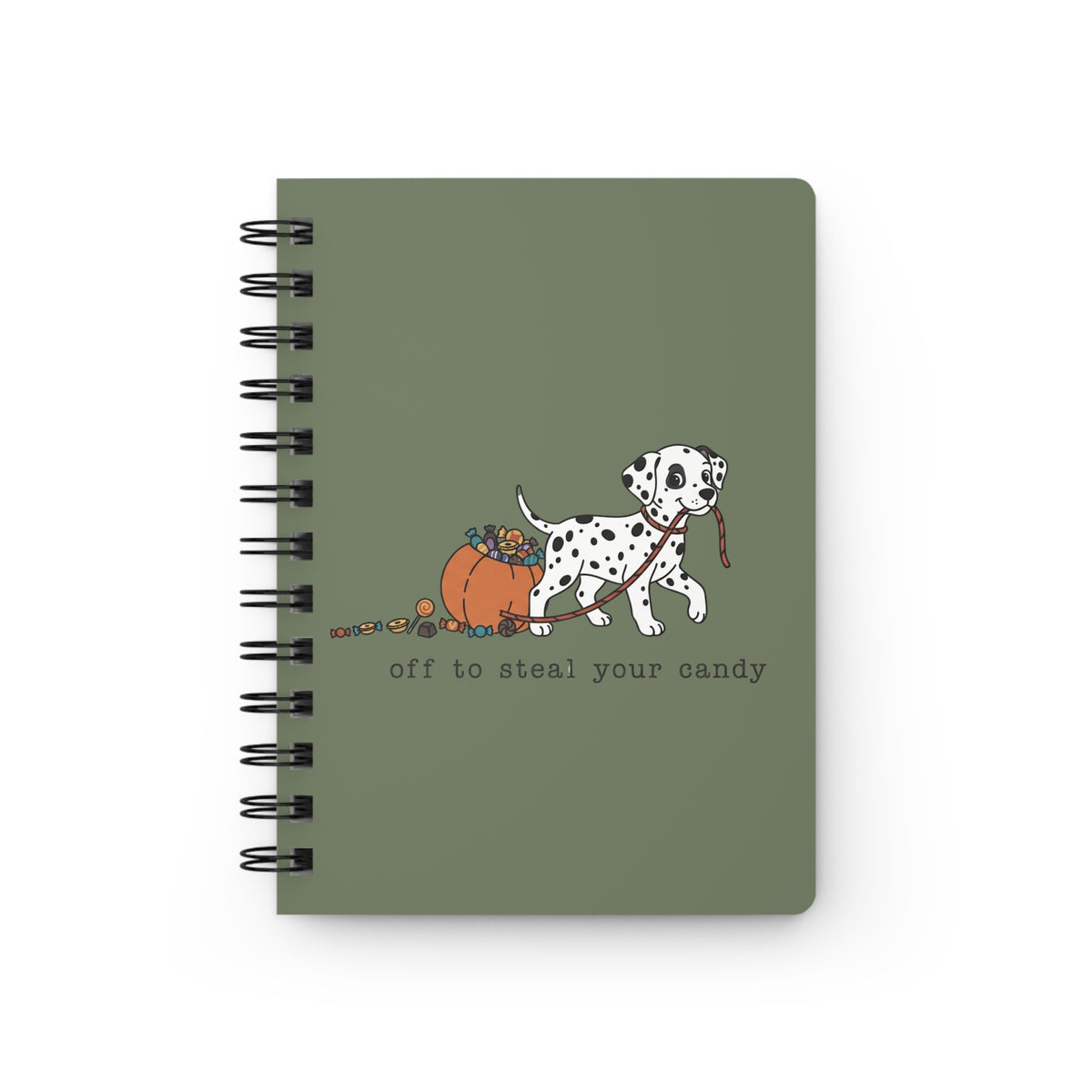 Off To Steal Your Candy - Spiral Journal - Moos