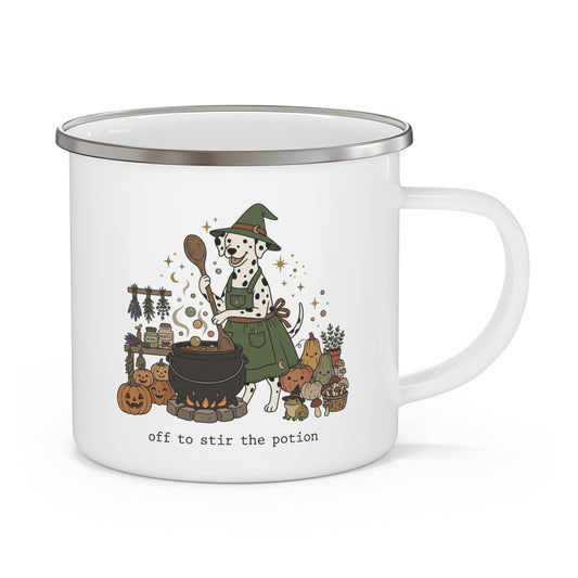 Off To Stir The Potion -  Enamel Mug 12oz