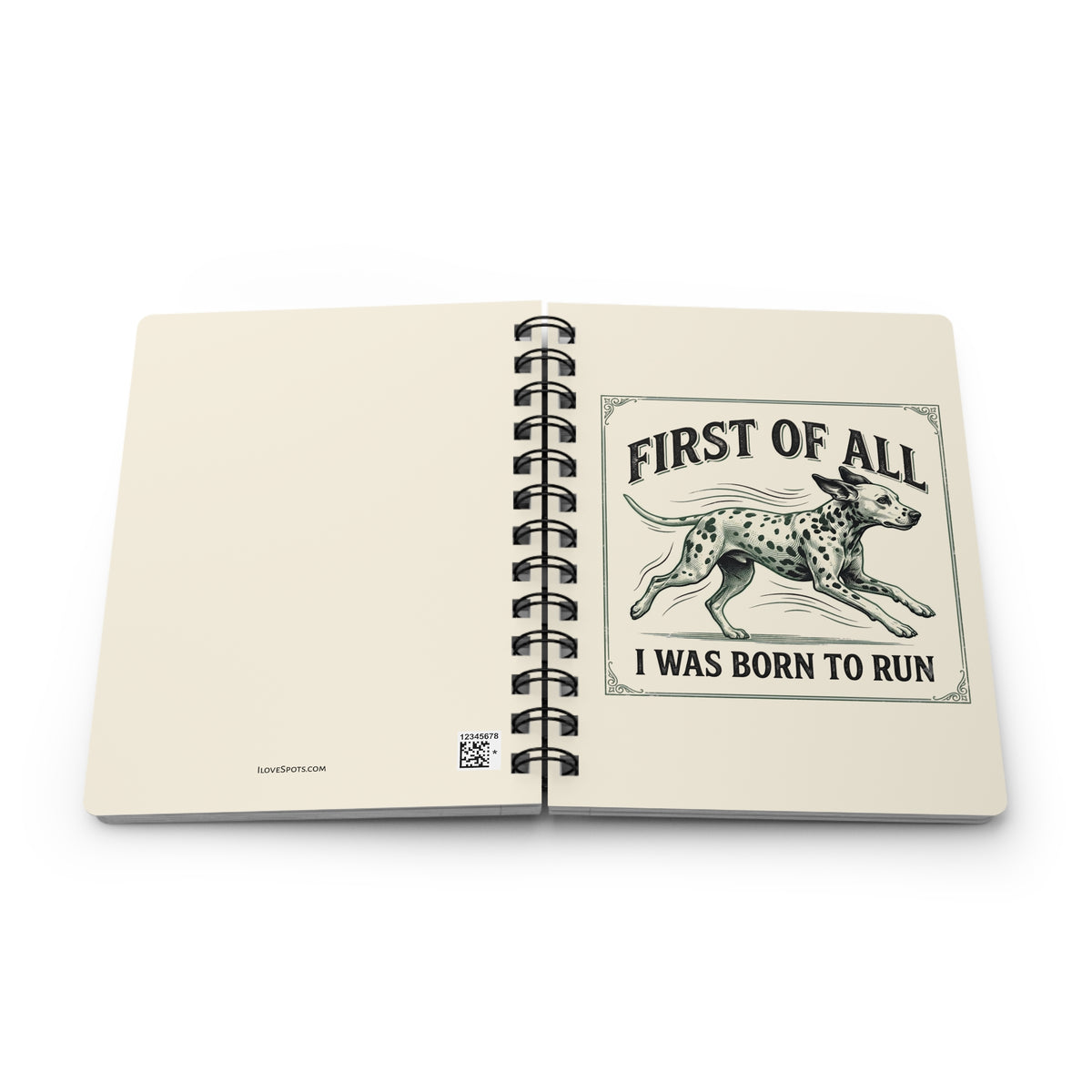 First Of All I Was Born To Run - Spiral Journal - Ivory