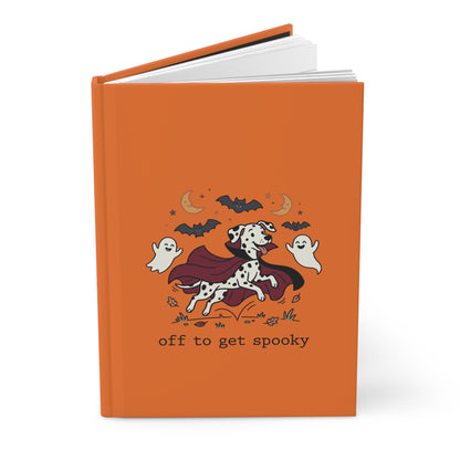 Off To Get Spooky - Hardcover Journal - Orange