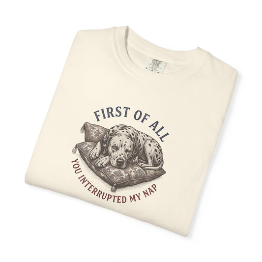 First Of All You Interrupted My Nap  - Comfort Color 1717 T-Shirt