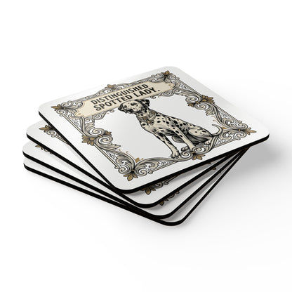 Distinguished Spotted Lady - Corkwood Coaster Set