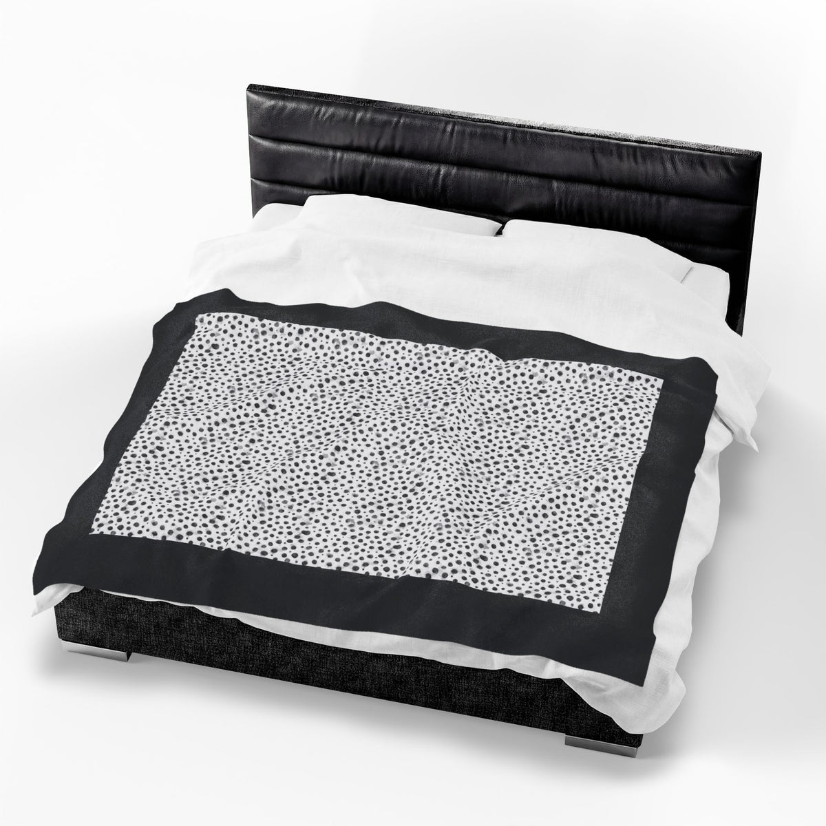 Dalmatian Black Spots Velveteen Plush Blanket