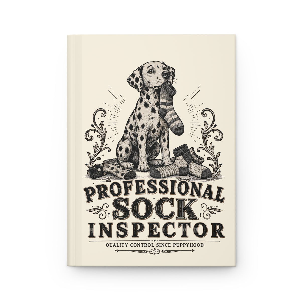 Professional Sock Inspector - Hardcover Journal - Ivory