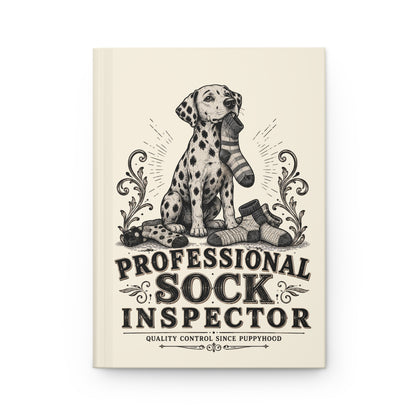 Professional Sock Inspector - Hardcover Journal - Ivory