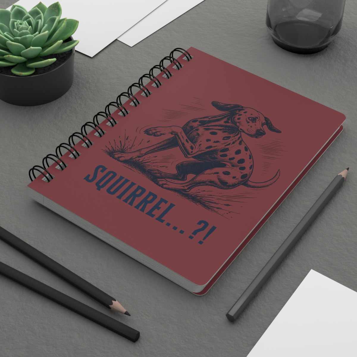 Squirrel Alarm - Spiral Journal - Chili