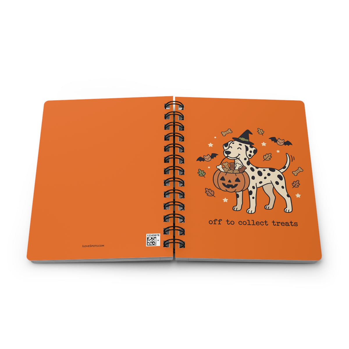Off To Collect Treats - Spiral Journal - Orange
